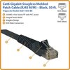 Tripp Lite Patch Cable, Category 6, 24 Wire Gauge, 50'L, Black TRPN201050BK